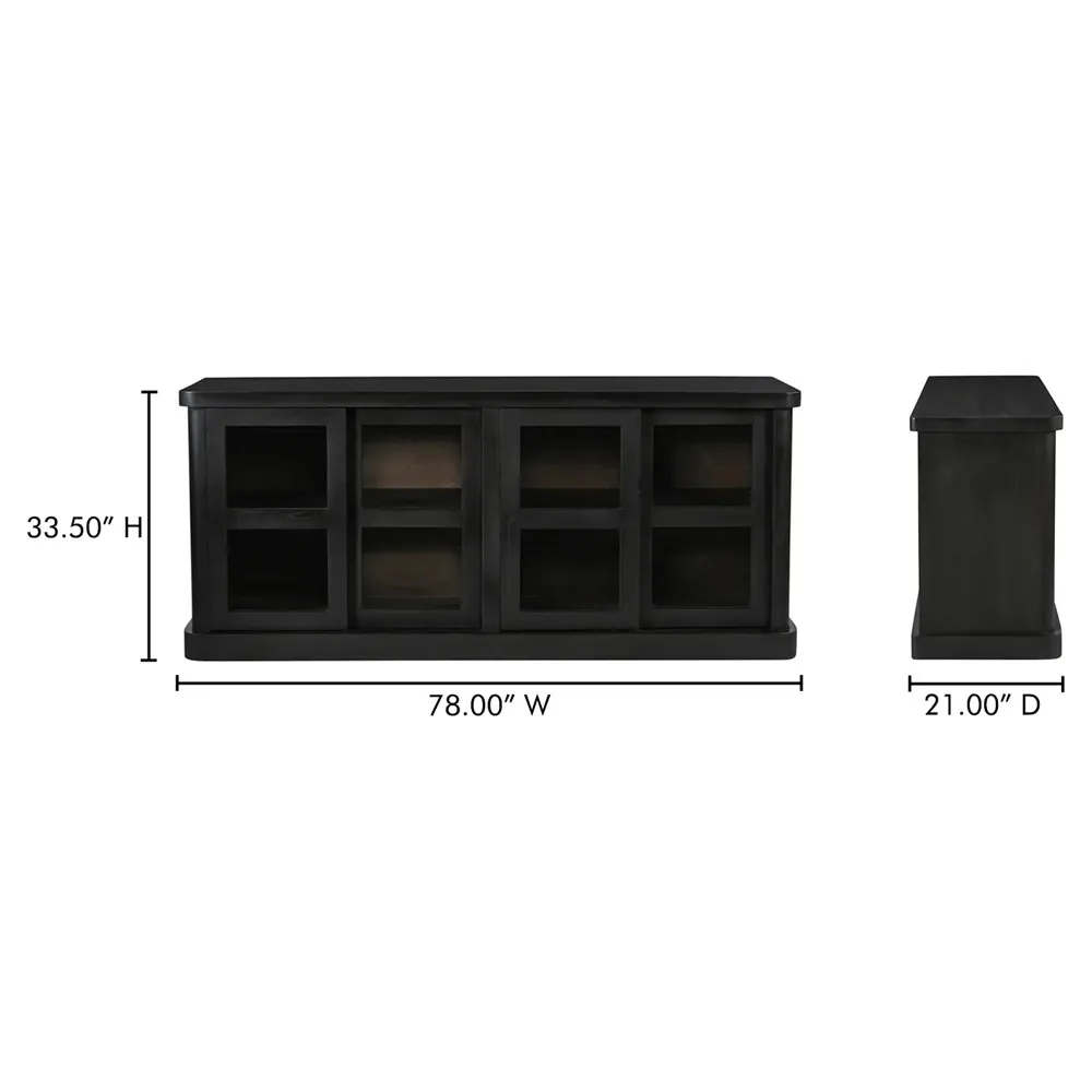 Valerie Sideboard - Black, Neem Wood