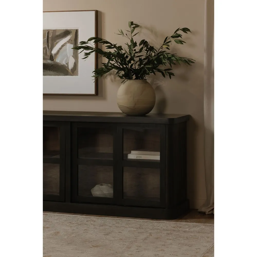 Valerie Sideboard - Black, Neem Wood
