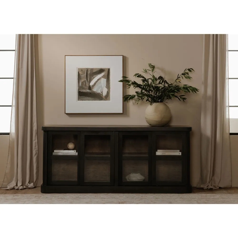 Valerie Sideboard - Black, Neem Wood