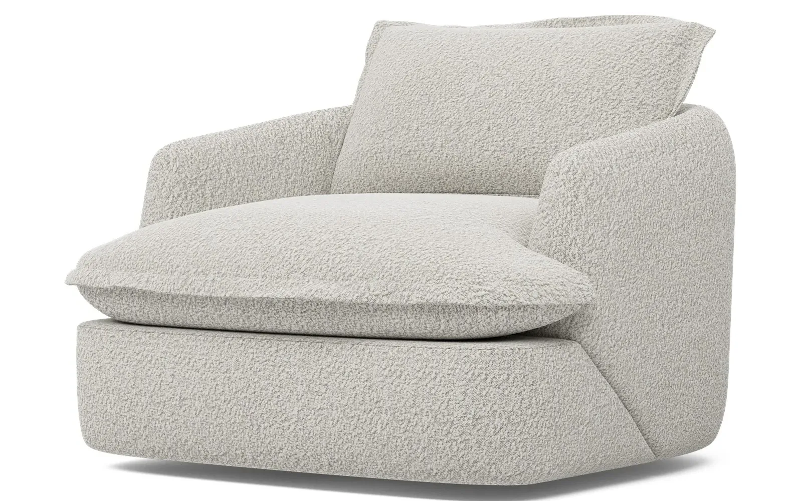 Valery Textured Bouclé Chair - Cloud Grey