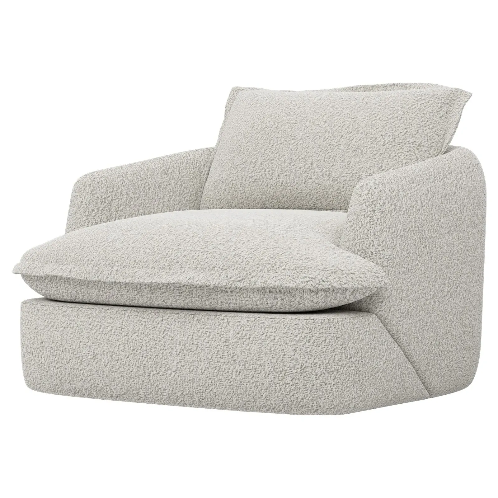 Valery Textured Bouclé Chair - Cloud Grey image