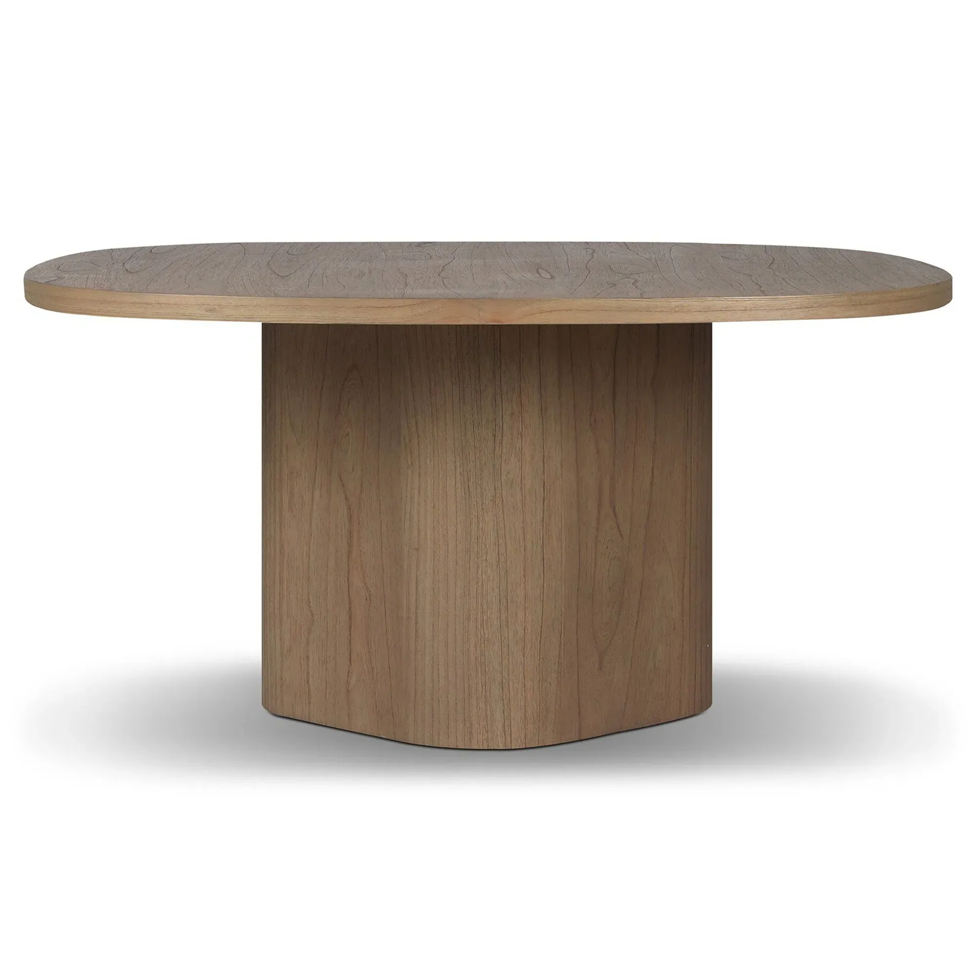 Valli Square Pedestal Dining Table - Brown, Wood