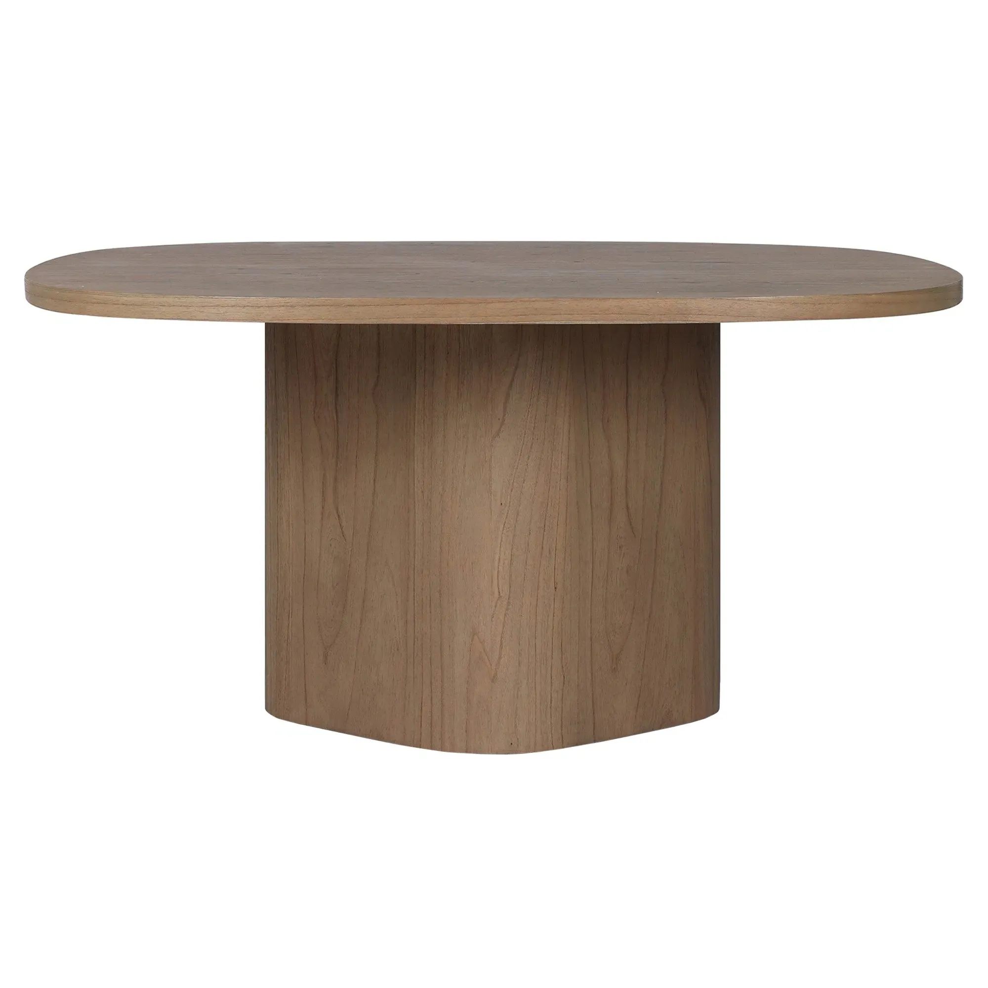 Valli Square Pedestal Dining Table - Brown, Wood image