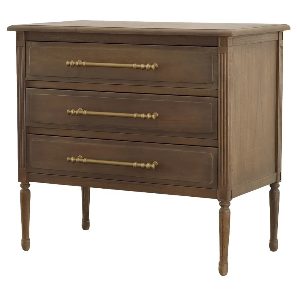 Vance 3 Drawer Bachelor Chest - Brown, Oak