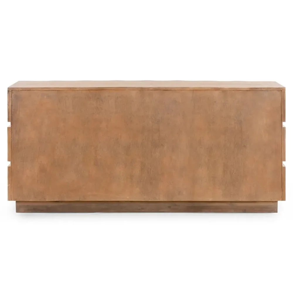 Vanessa Wavy Double Dresser - Almond Brown, Oak