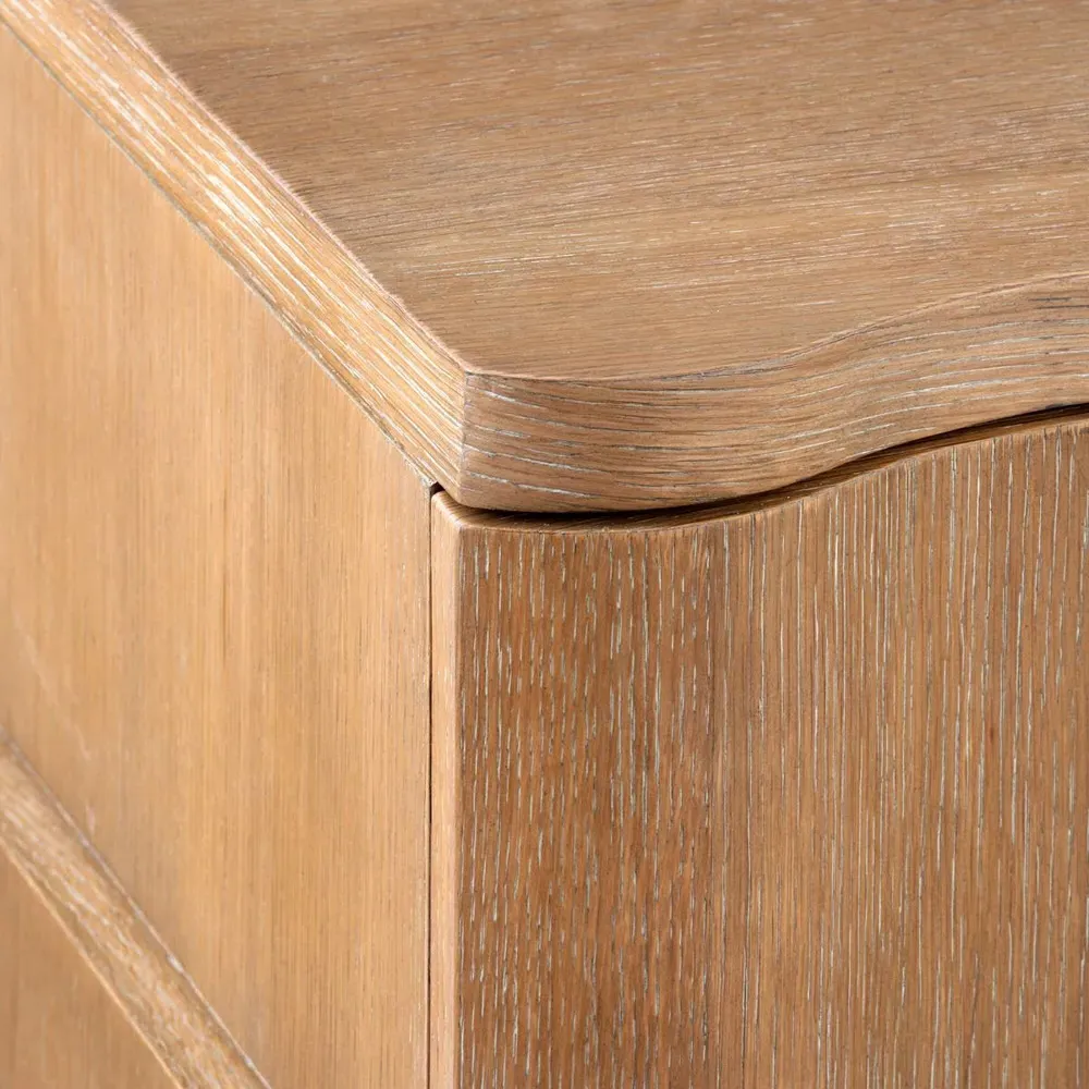 Vanessa Wavy Double Dresser - Almond Brown, Oak