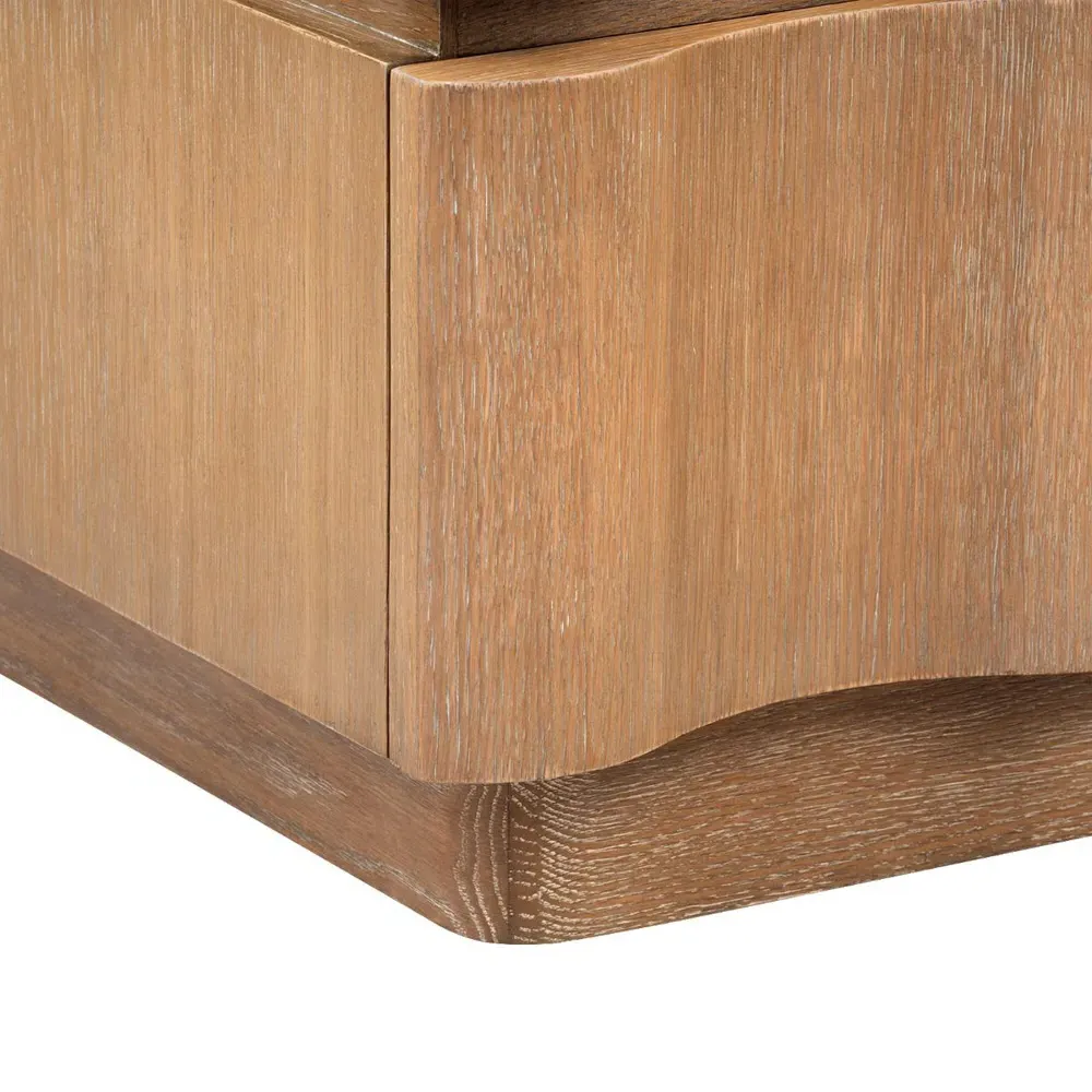 Vanessa Wavy Double Dresser - Almond Brown, Oak