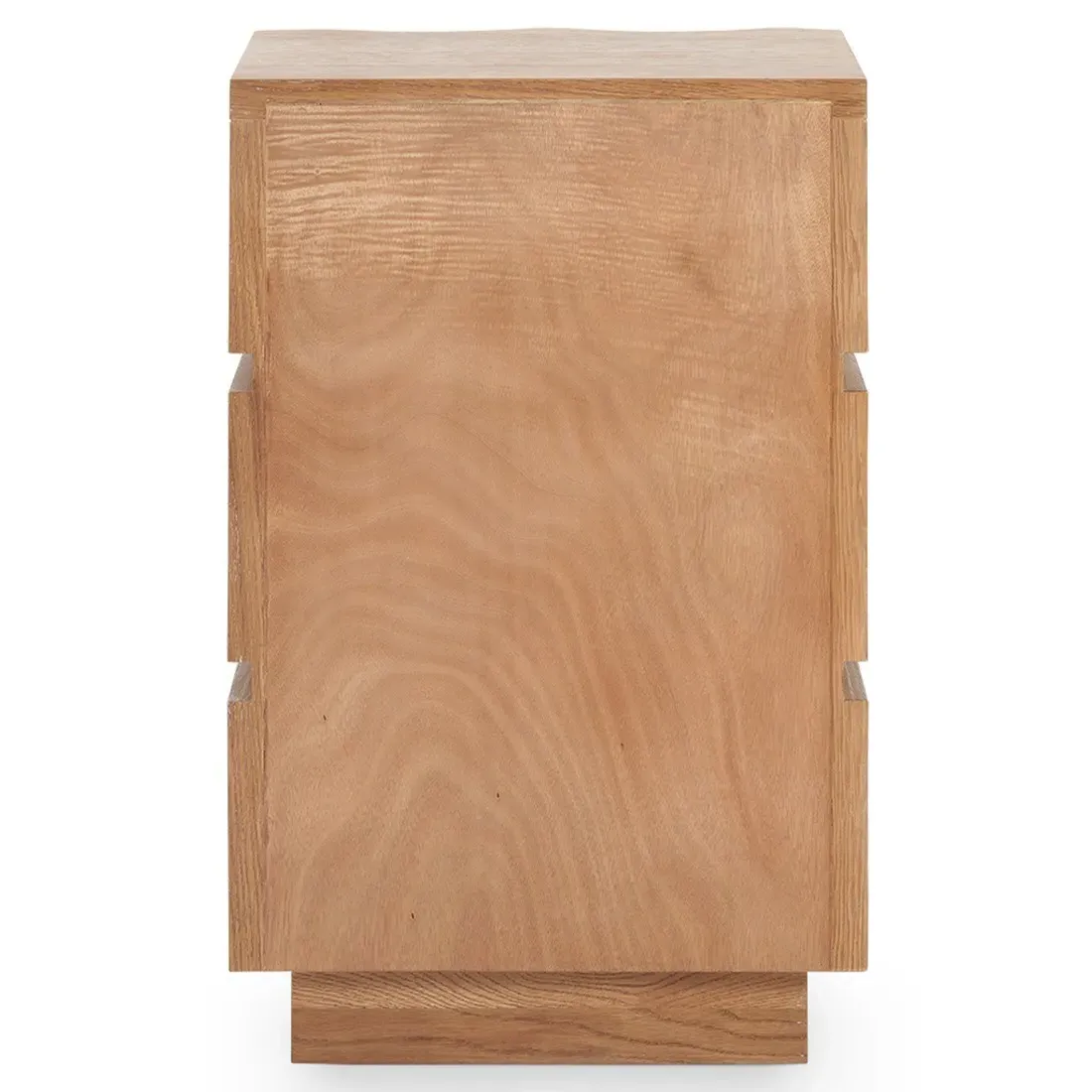 Vanessa Wavy End Table - Almond Brown, Oak