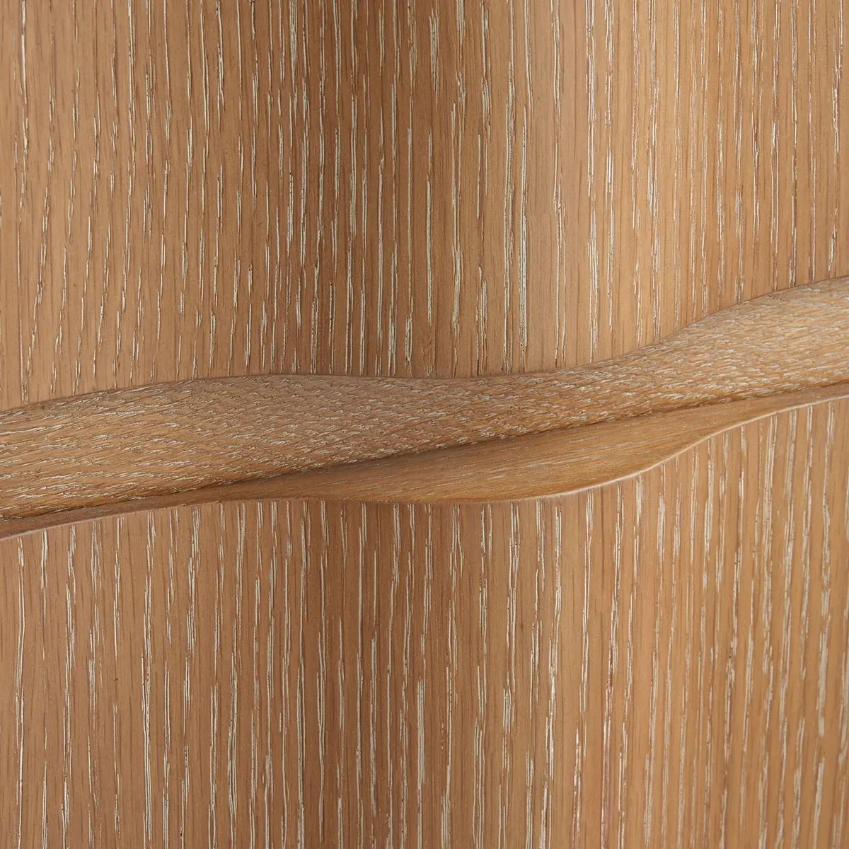 Vanessa Wavy End Table - Almond Brown, Oak