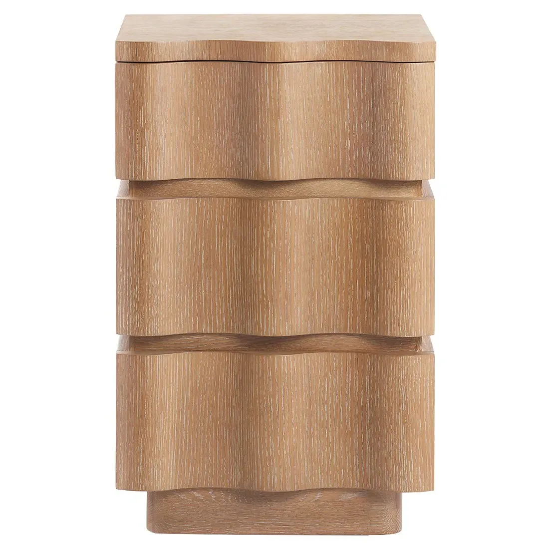 Vanessa Wavy End Table - Almond Brown, Oak image