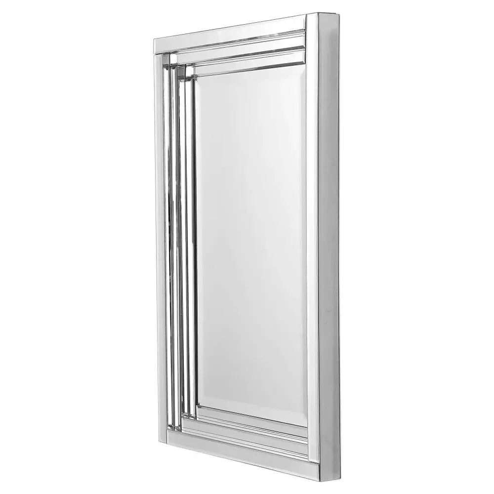 Vanna Rectangular Wall Mirror - Silver
