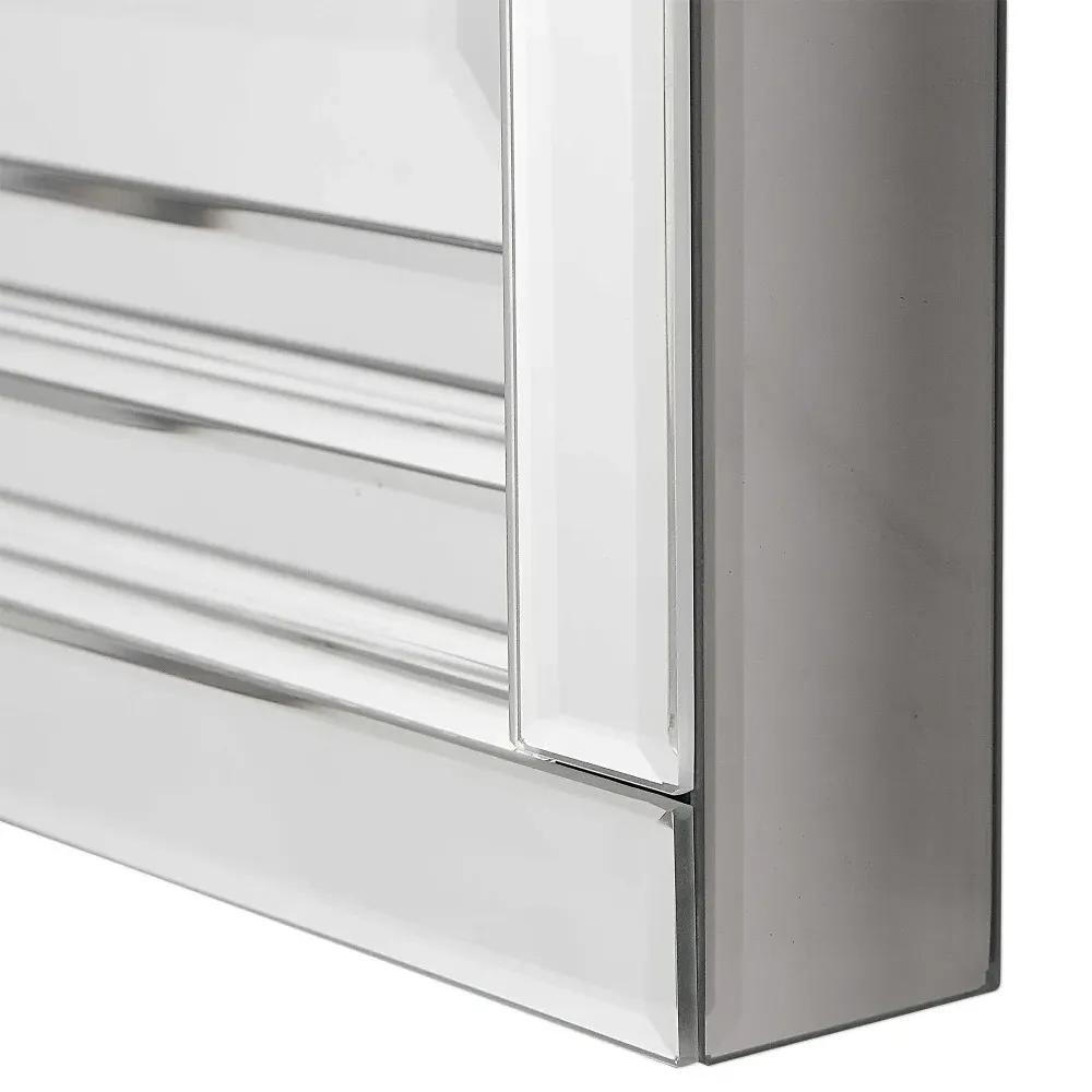 Vanna Rectangular Wall Mirror - Silver