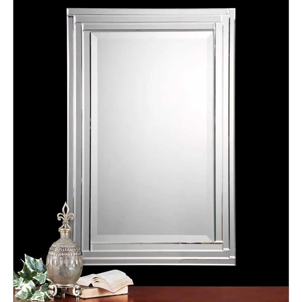 Vanna Rectangular Wall Mirror - Silver
