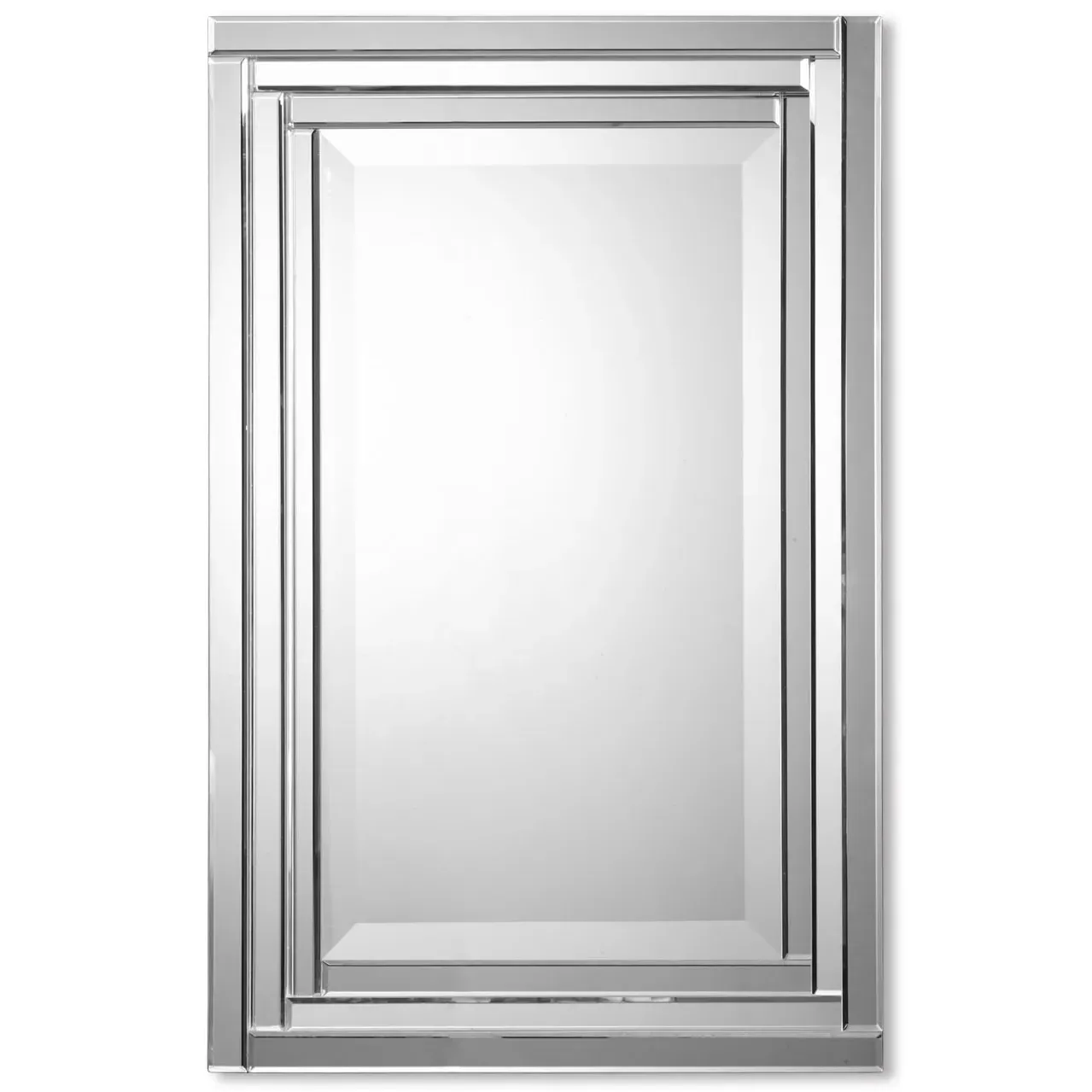 Vanna Rectangular Wall Mirror - Silver