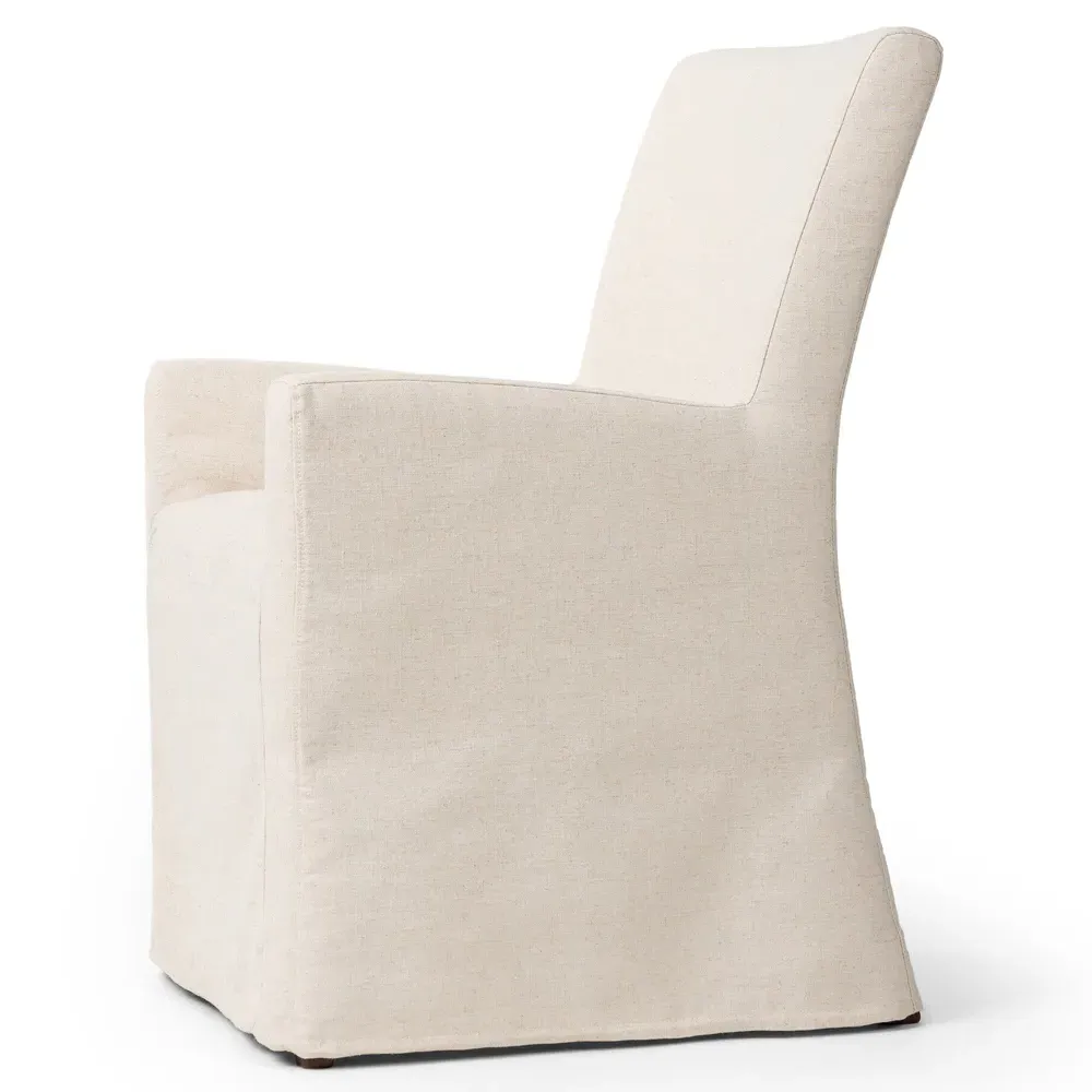 Vannie Dining Arm Chair - Cream, Alder