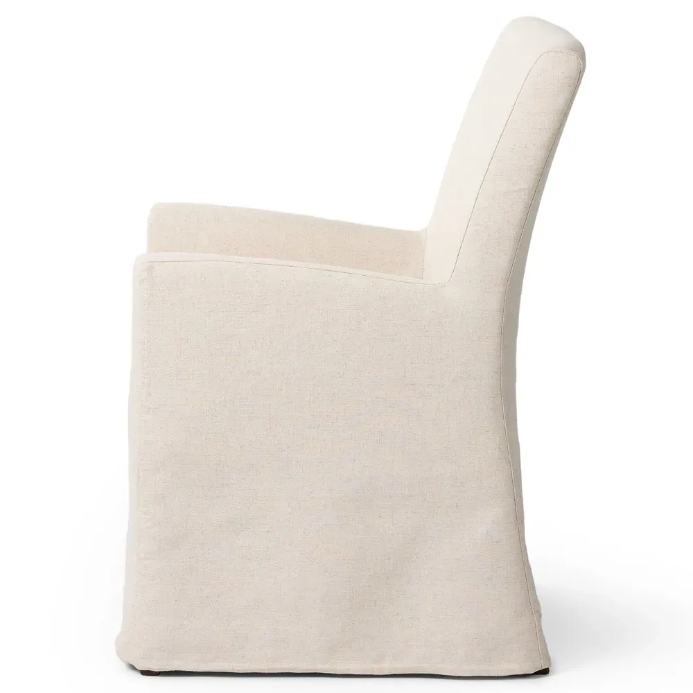 Vannie Dining Arm Chair - Cream, Alder