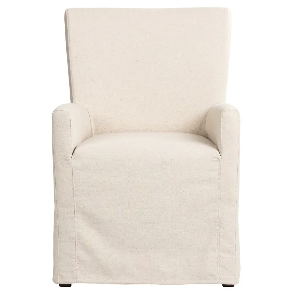Vannie Dining Arm Chair - Cream, Alder