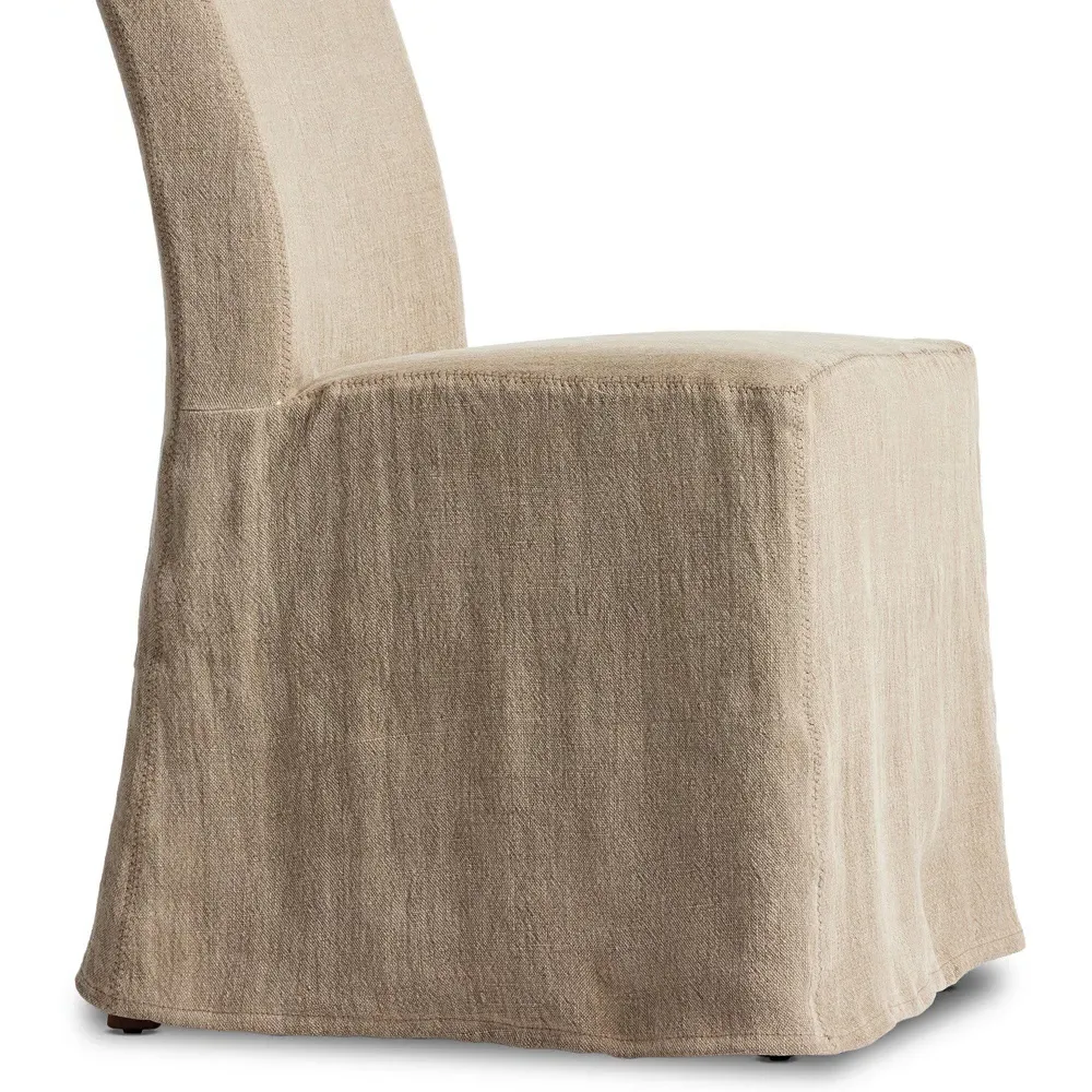 Vannie Slipcover Dining Chair - Beige, Linen