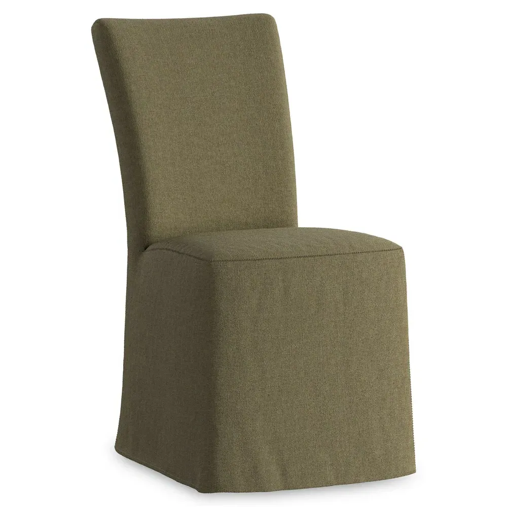 Vannie Slipcover Dining Chair - Green, Linen