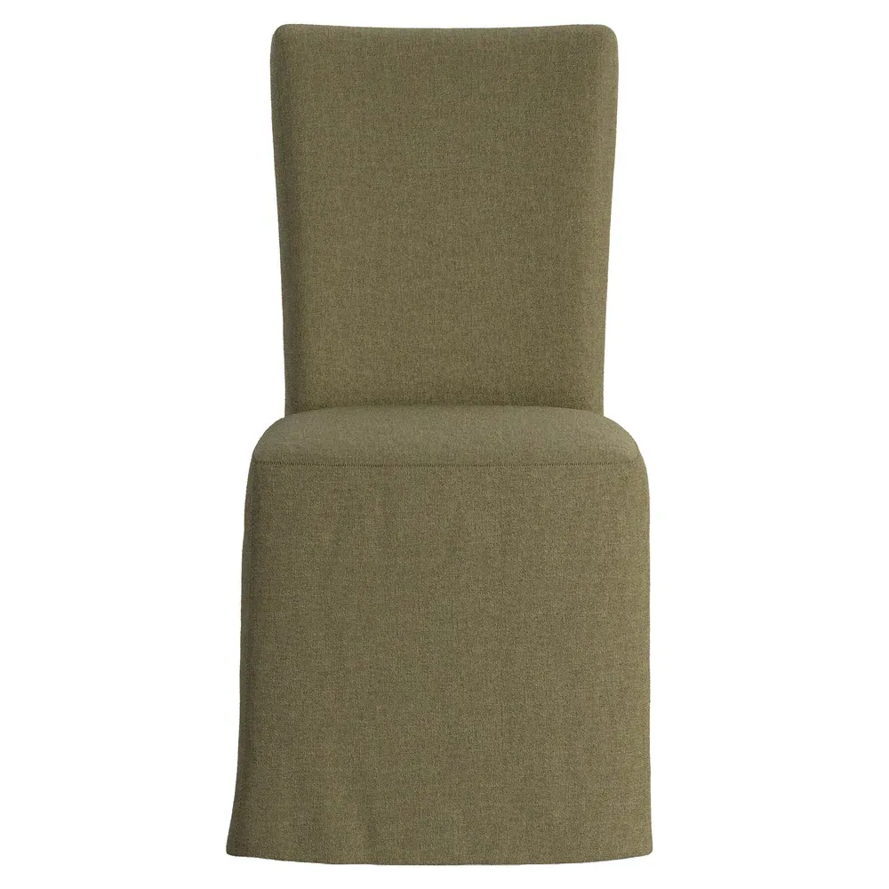 Vannie Slipcover Dining Chair - Green, Linen