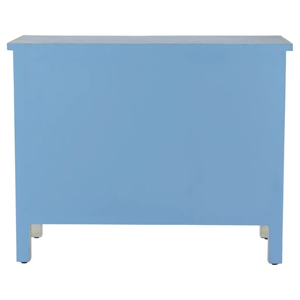 Vanya Fish Scale Bone Inlay Chest - Blue