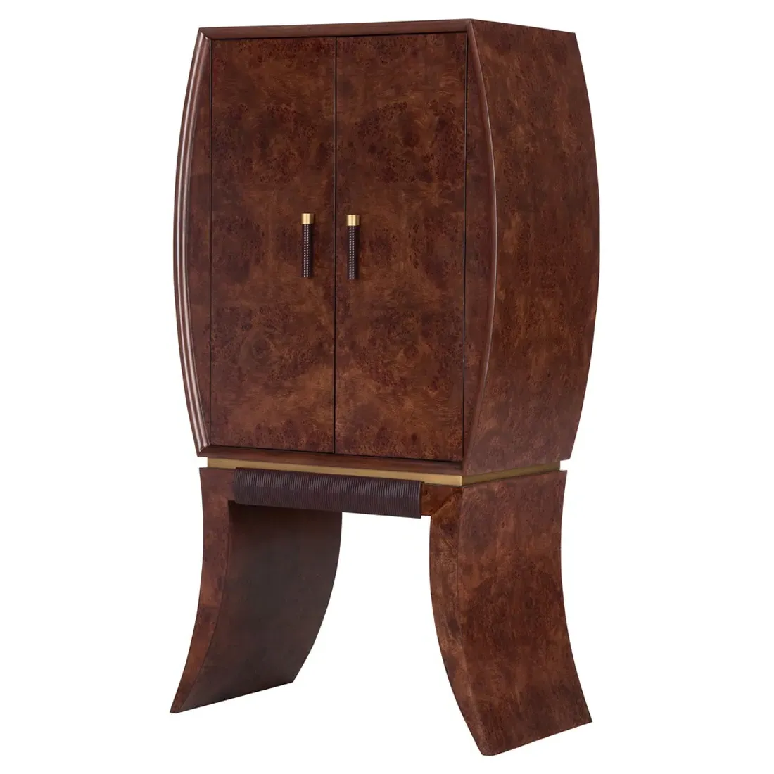 Varuna Bar Cabinet - Brown, Mappa Burl