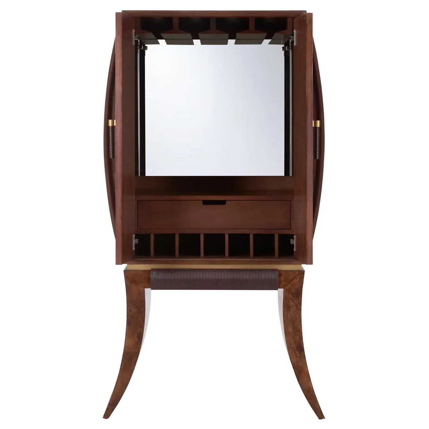 Varuna Bar Cabinet - Brown, Mappa Burl