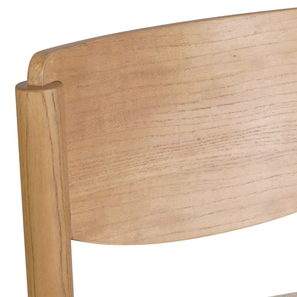 Vaughn Counter Stool - Cream, Brown Wood