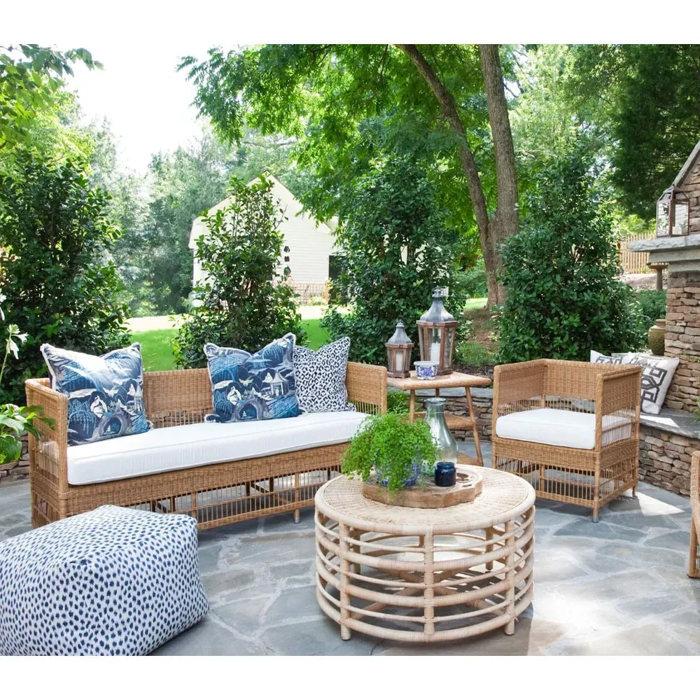 Vaughn Outdoor Club Chair - White, Wicker