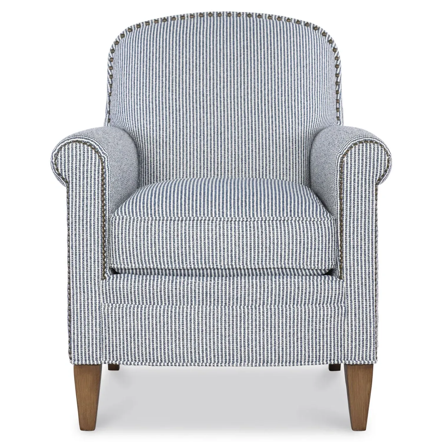 Vaughn Striped Arm Chair - Blue