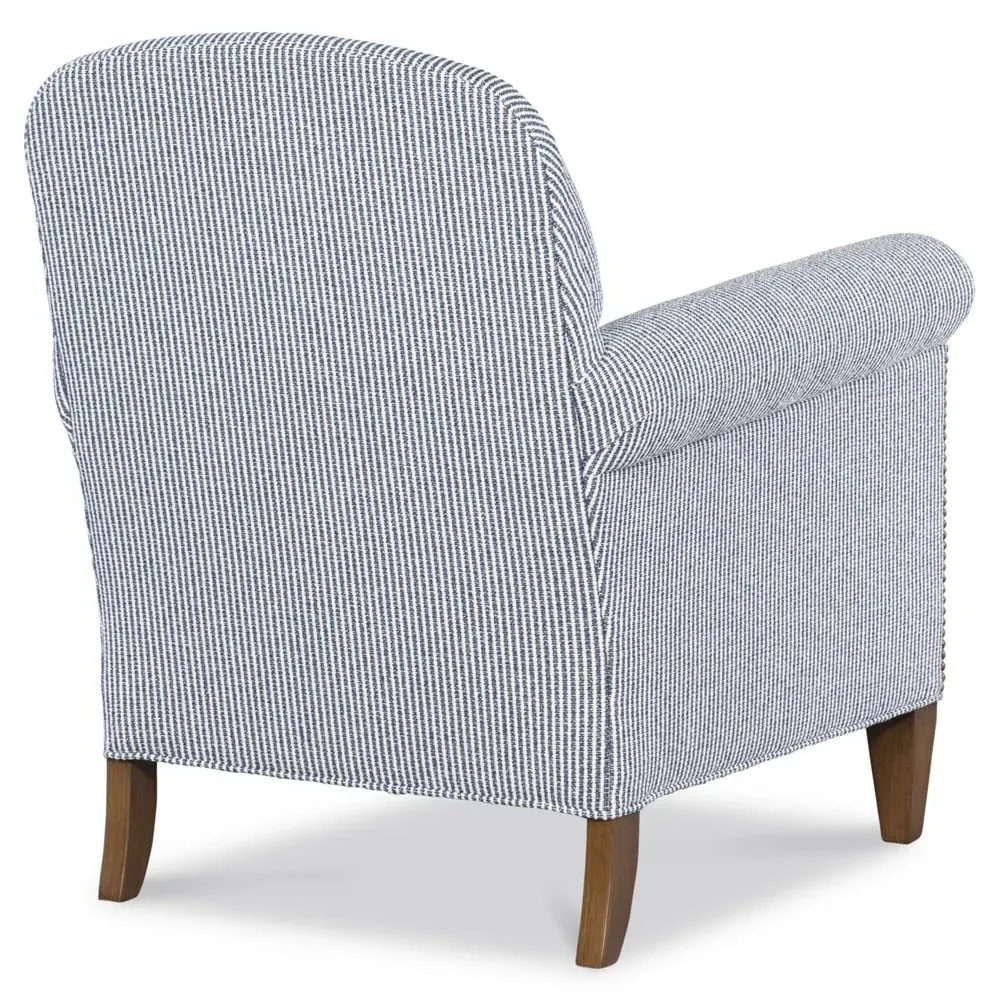 Vaughn Striped Arm Chair - Blue