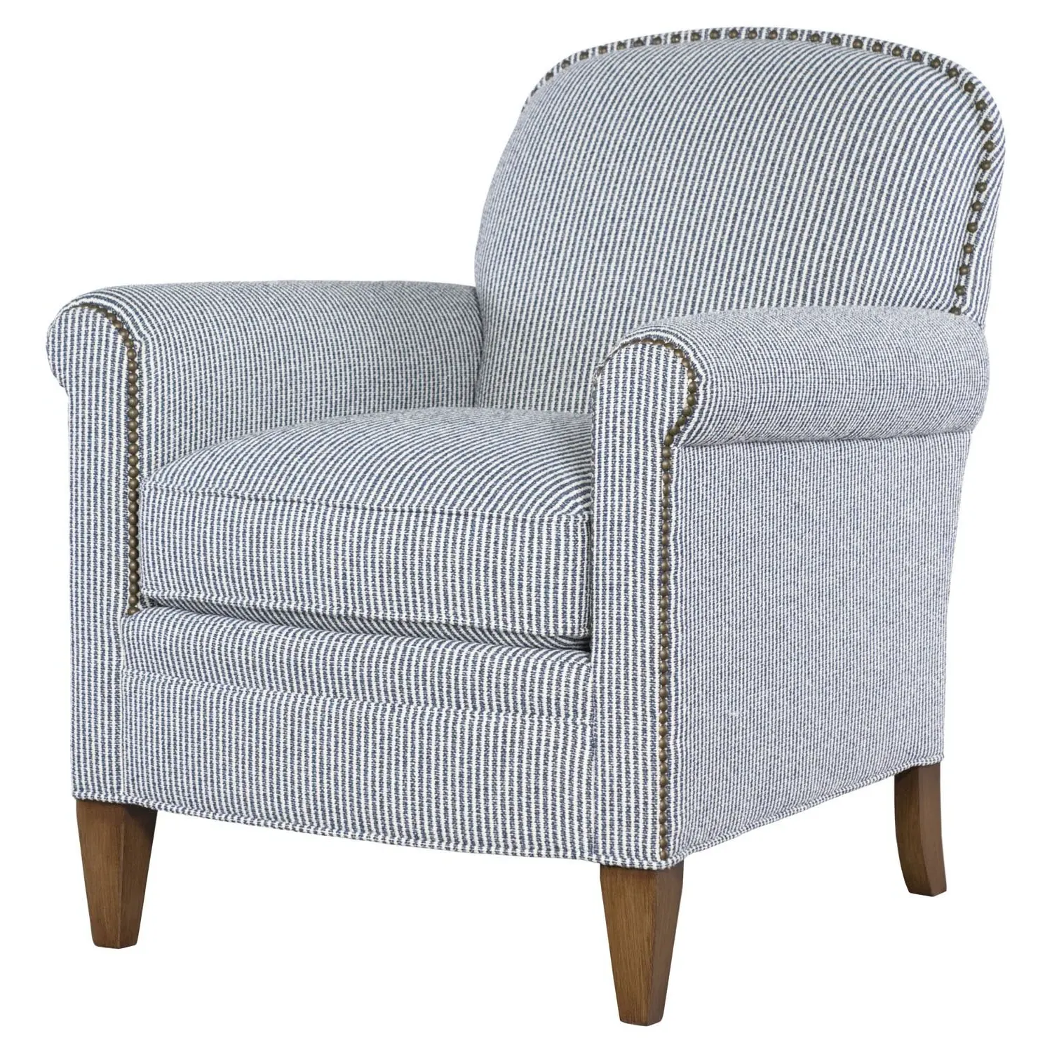 Vaughn Striped Arm Chair - Blue
