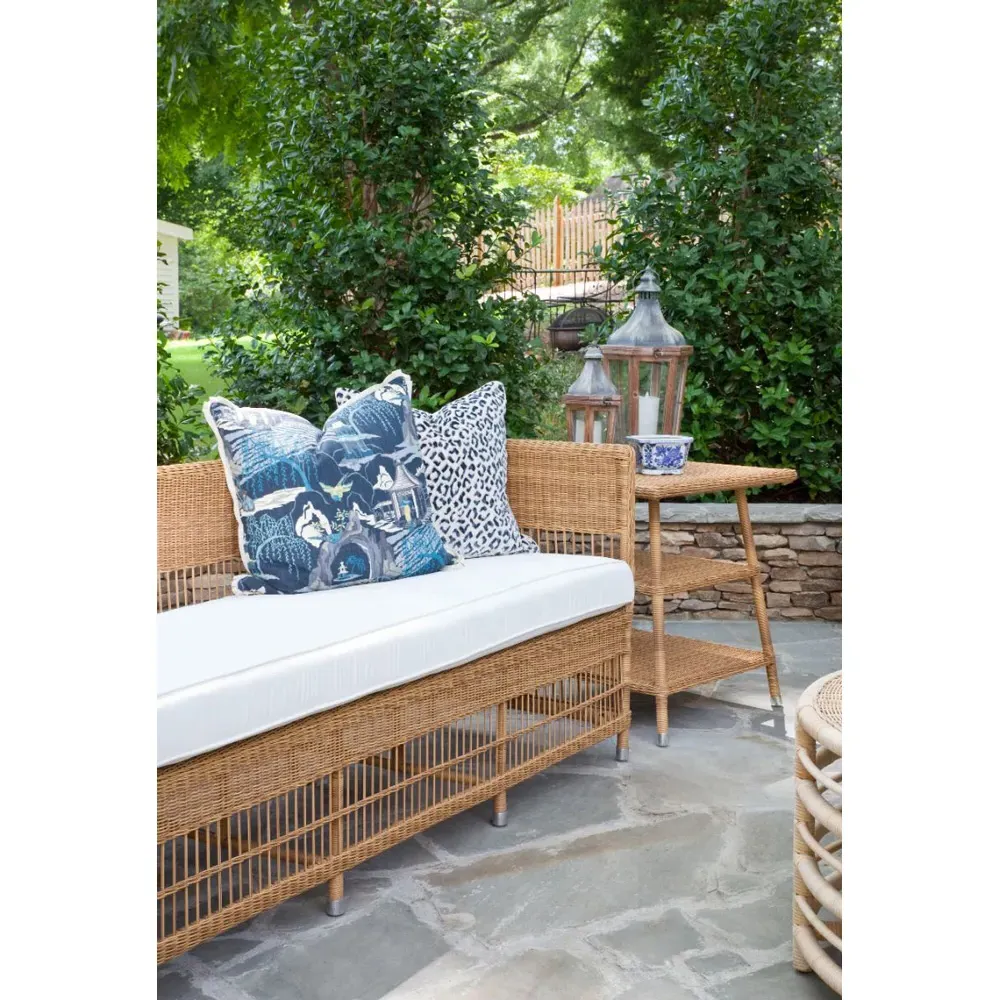 Vaughn Wicker Outdoor Sofa - White