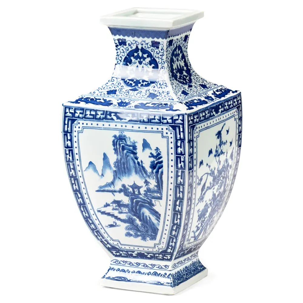 Vela Global Bazaar Table Vase - Blue, Ceramic image