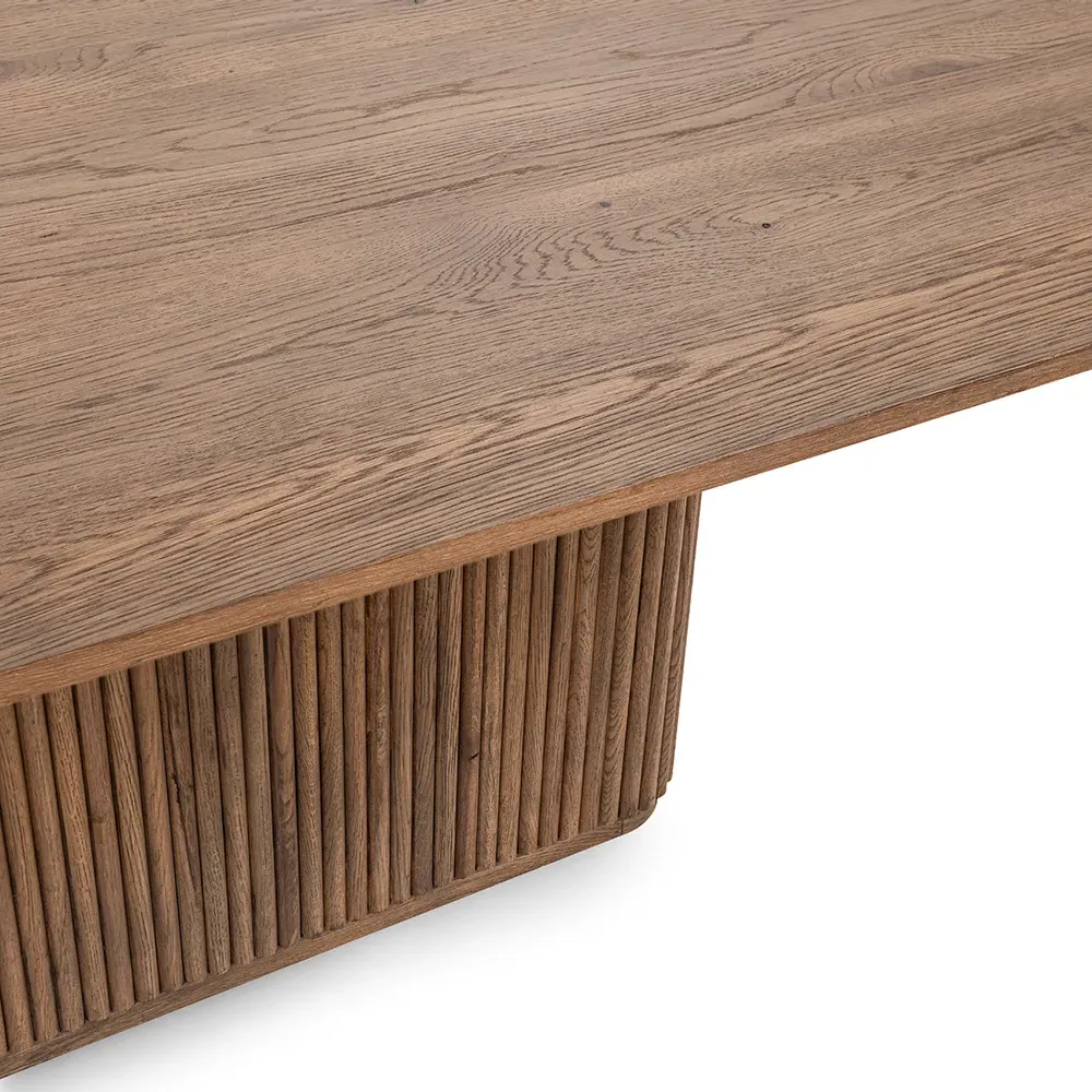 Velle Square Dining Table - Tawny Brown, Oak