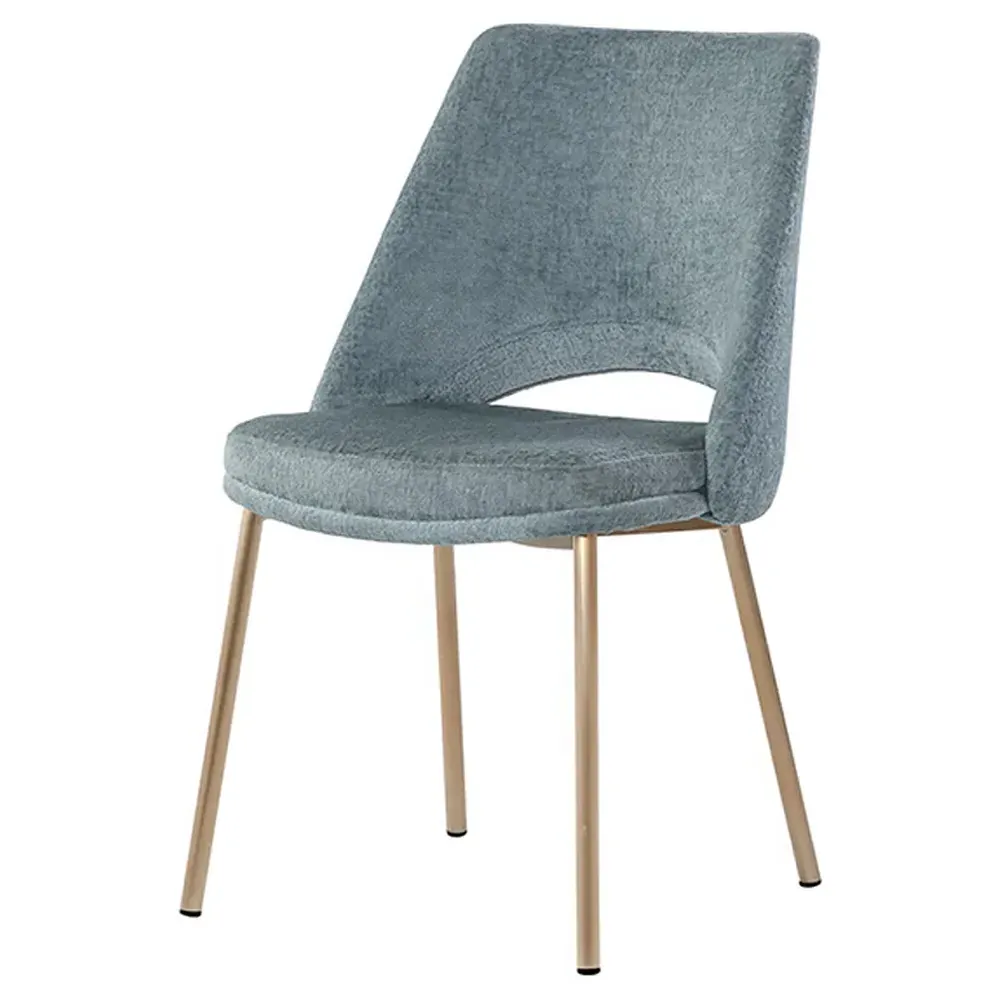 Velma Dining Side Chair Set of 2 - Bergen Blue, Steel