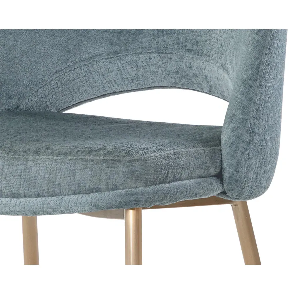 Velma Dining Side Chair Set of 2 - Bergen Blue, Steel