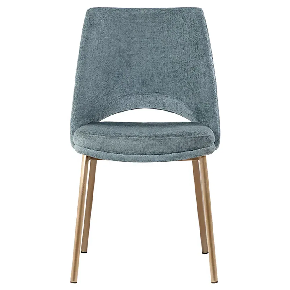 Velma Dining Side Chair Set of 2 - Bergen Blue, Steel