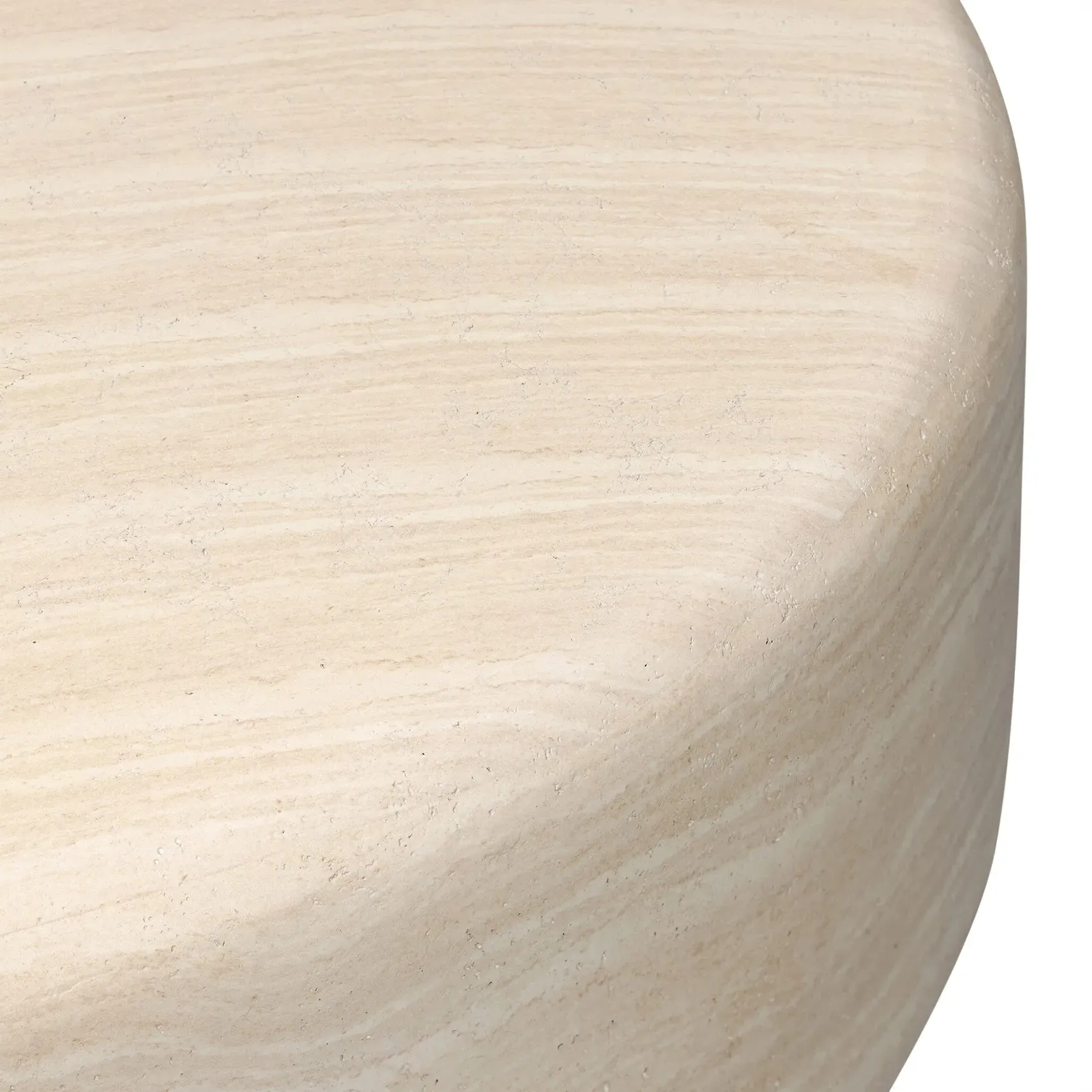 Venetia Round Outdoor Coffee Table - Sand Striae, Concrete