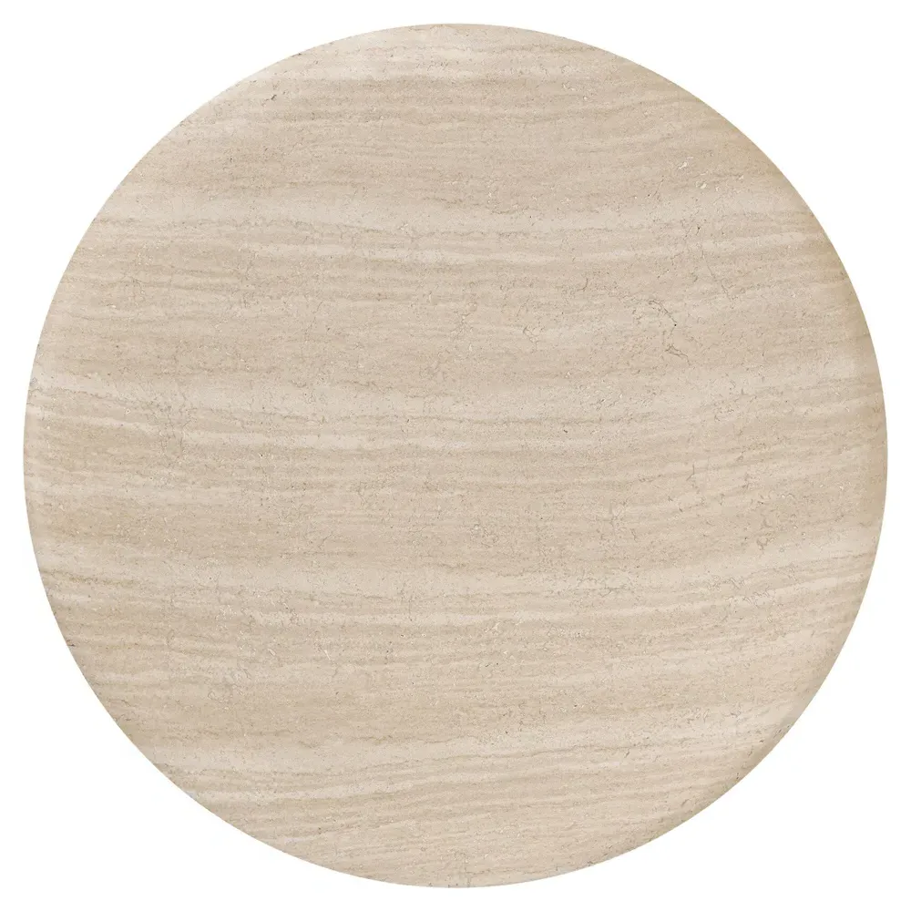 Venetia Round Outdoor End Table - Sand Striae, Concrete