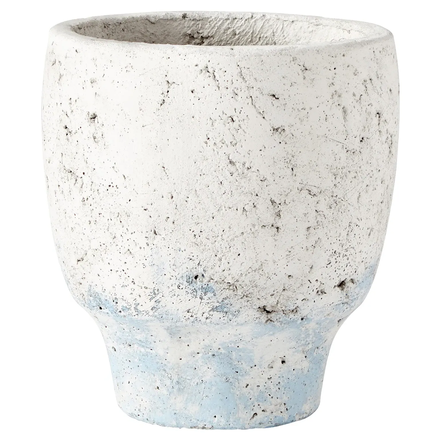 Venice Small Round Planter - White, Cement image