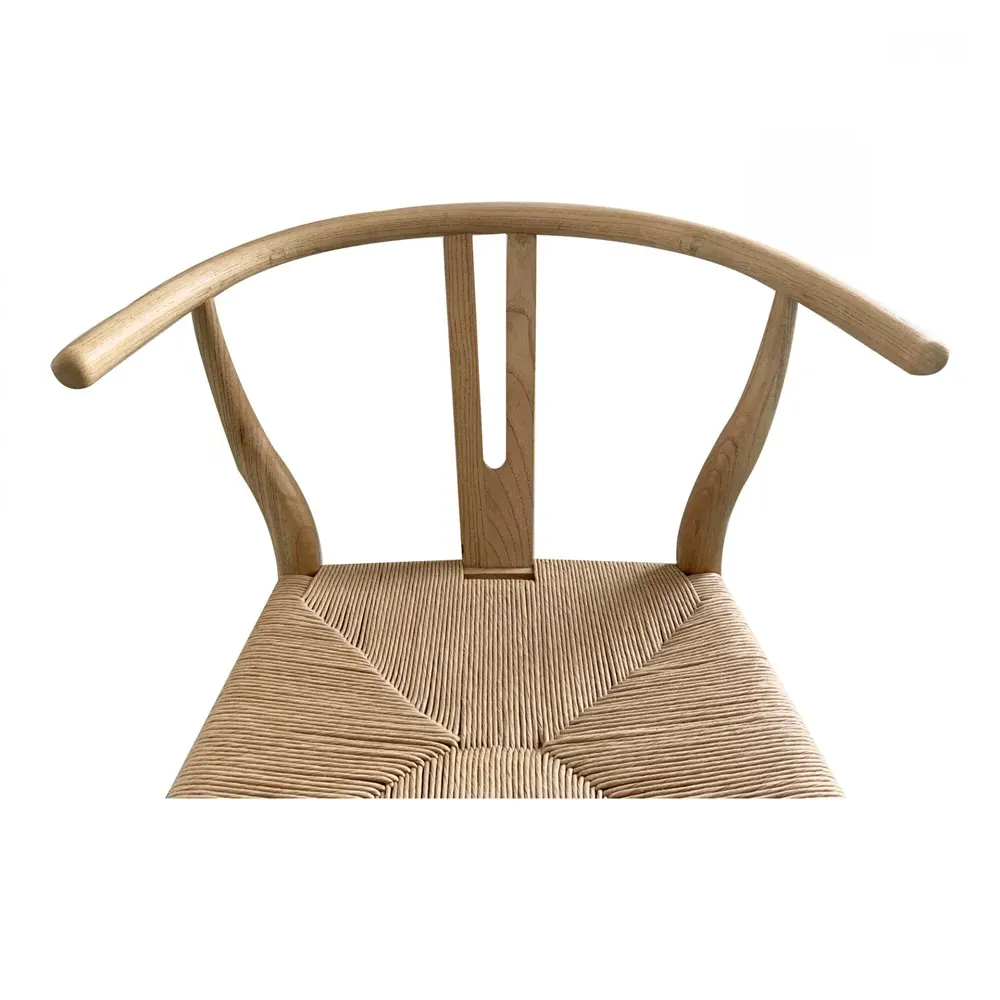 Venta Wishbone Counter Stool - Brown, Elm Wood