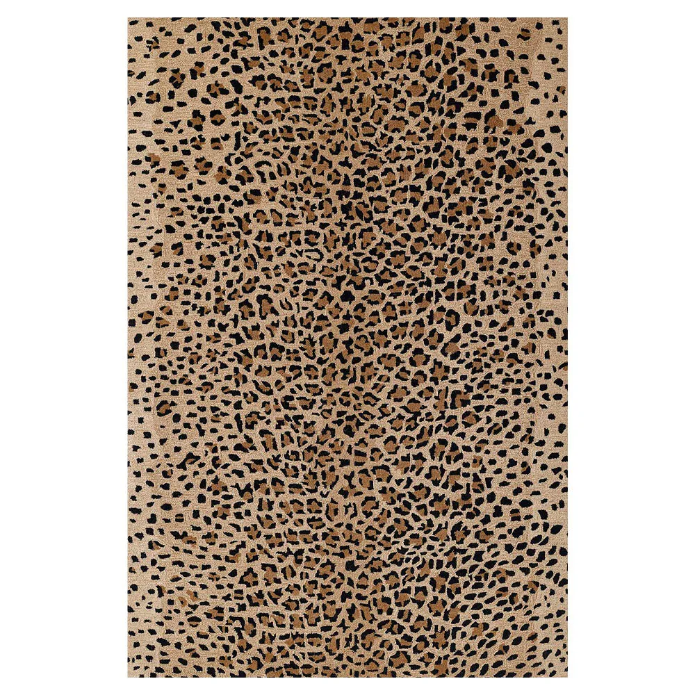 Ventura Animal Patterned Rug - Beige, Wool image