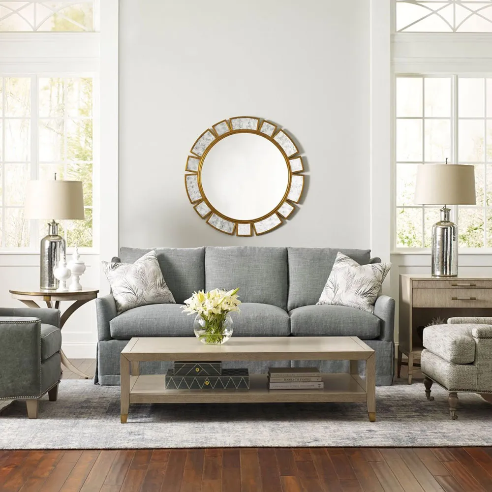 Venus 2 Tier Rectangular Coffee Table - Luna White, Ash