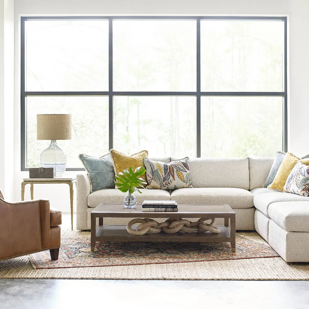 Venus 2 Tier Rectangular Coffee Table - Vintage Brown, Oak