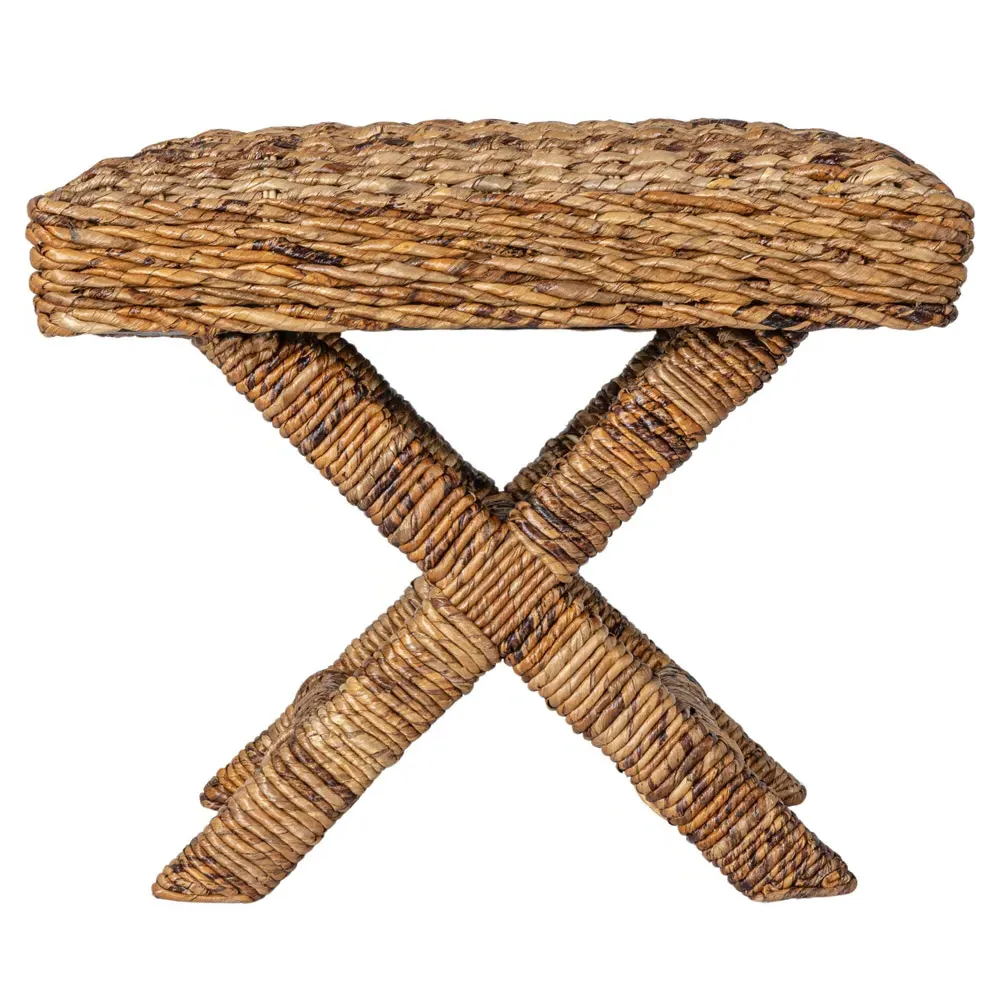 Vera Square Stool - Natural, Banana Leaf