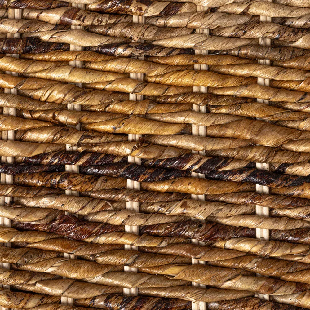 Vera Square Stool - Natural, Banana Leaf