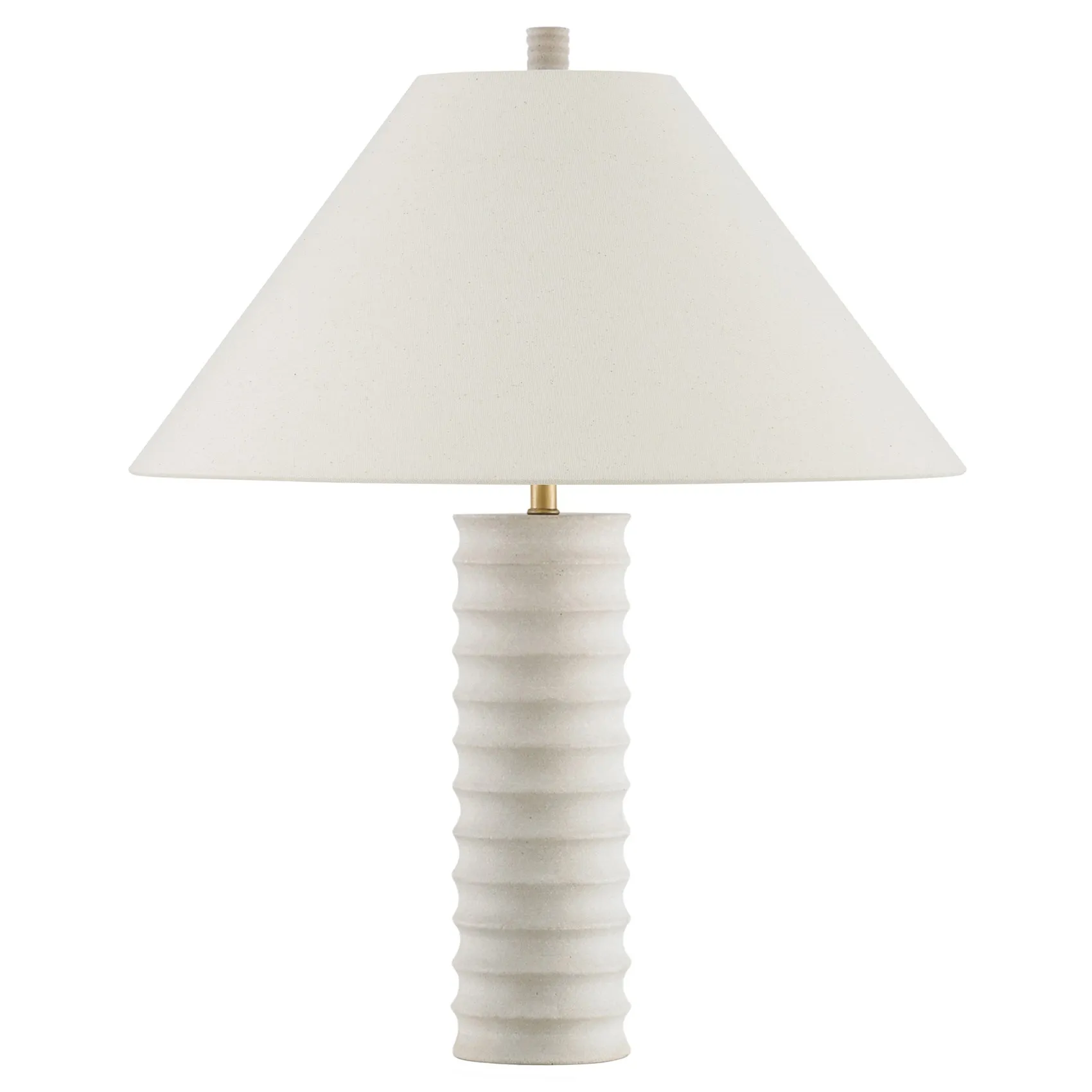 Vera Table Lamp - White, Sand Stone