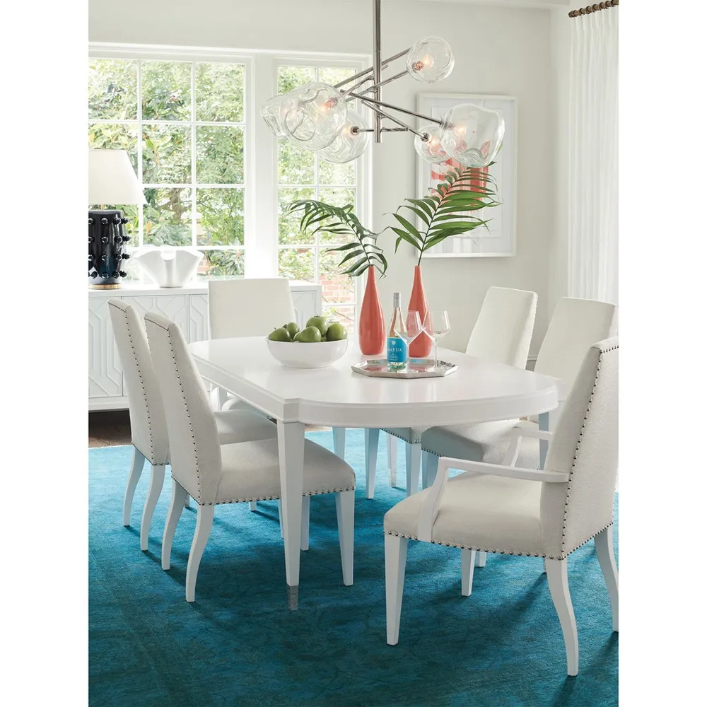 Vernon Hills Extendable Rectangular Dining Table - White, Maple
