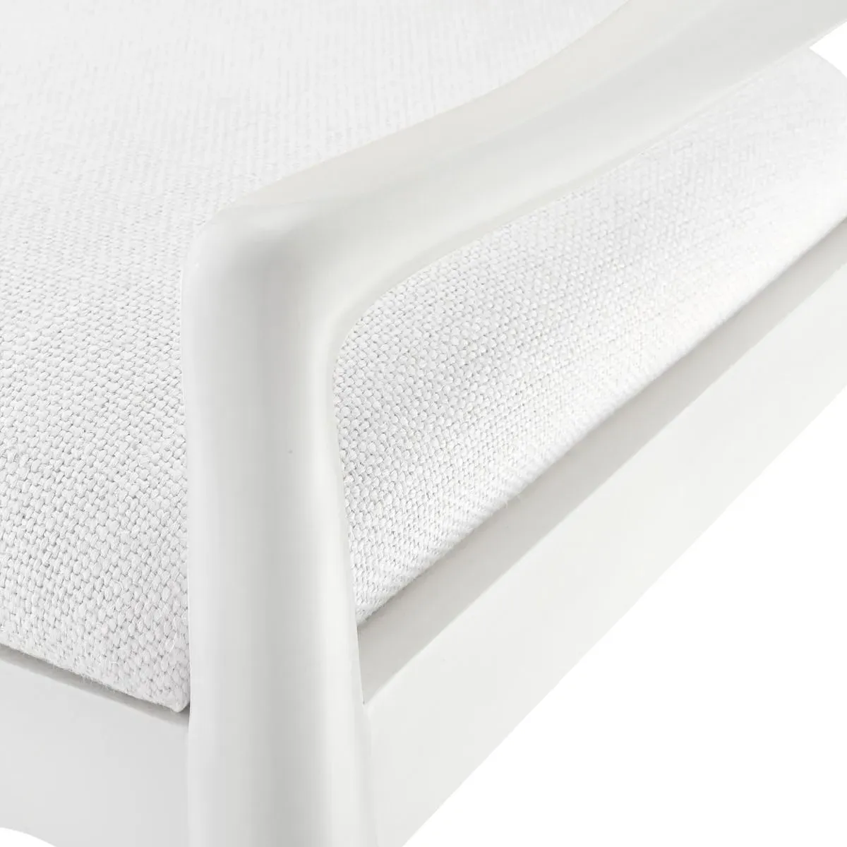 Veronika Woven Cane Dining Arm Chair - White, Mahogany